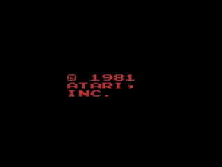 Asteroids title screen for Atari 2600